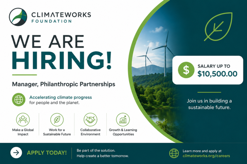ClimateWorks Foundation Jobs 2026 | Partnerships Manager Role Open