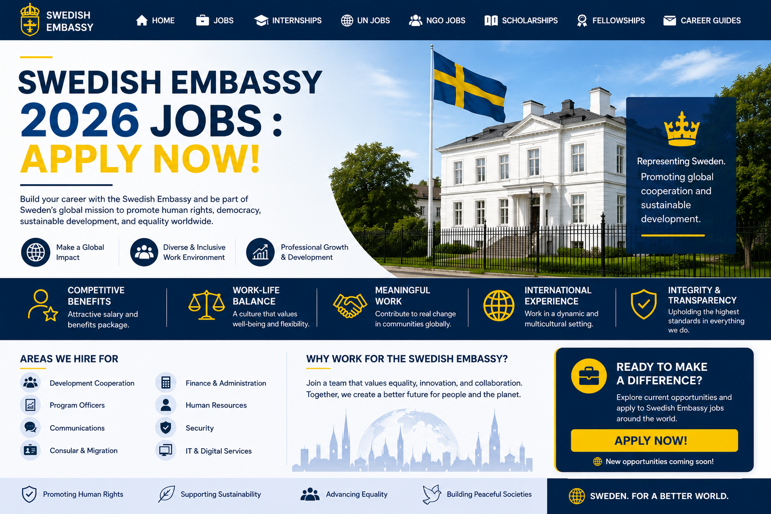 Swedish Embassy 2026 Jobs : Apply Now!