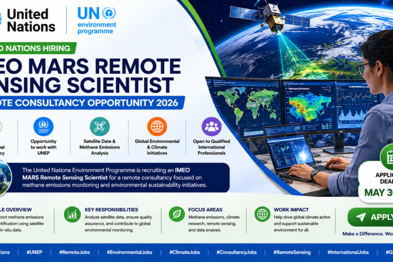 UNEP Remote Research Scientist Opportunity 2026 | Remote Climate & Satellite Data Opportunity