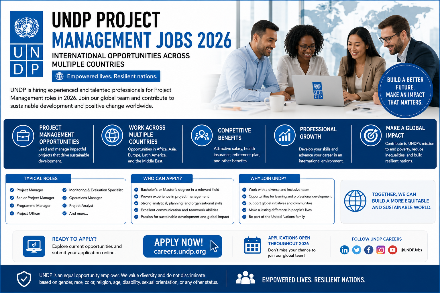 UNDP Project Management Jobs 2026 | International Opportunities Across Multiple Countries. Apply Now