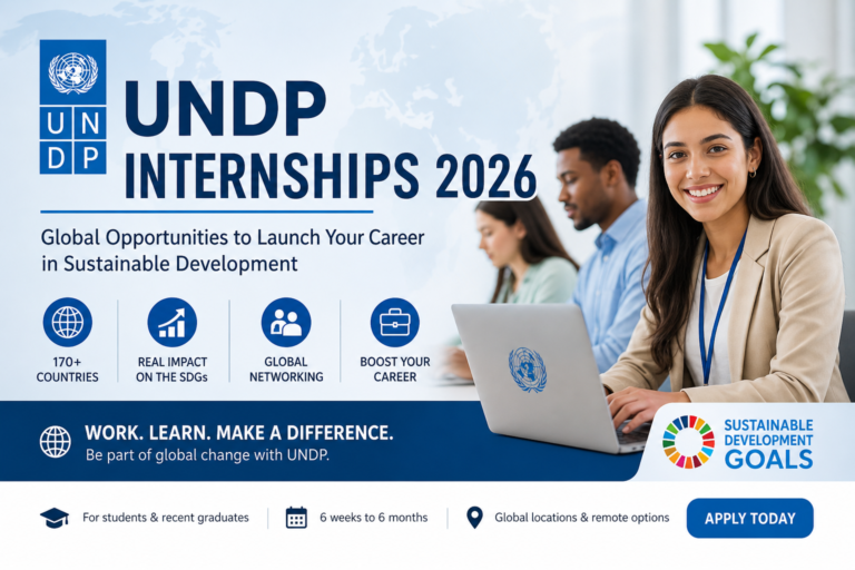 UNDP Internships 2026: Global Opportunities to Launch Your Career in Sustainable Development.
