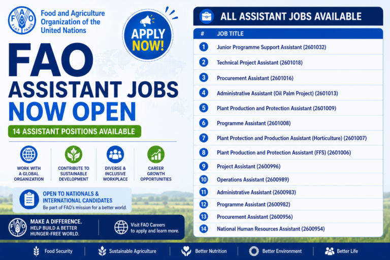 FAO Assistant Jobs 2026
