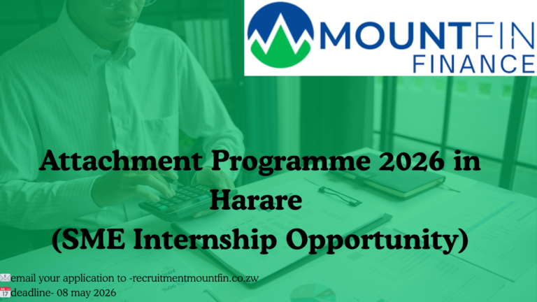 Mountfin Finance Internship Programme 2026 in Harare (SME Internship Opportunity for Students)