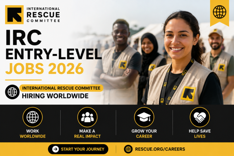 IRC Entry-Level Jobs 2026 | International Rescue Committee Hiring Worldwide