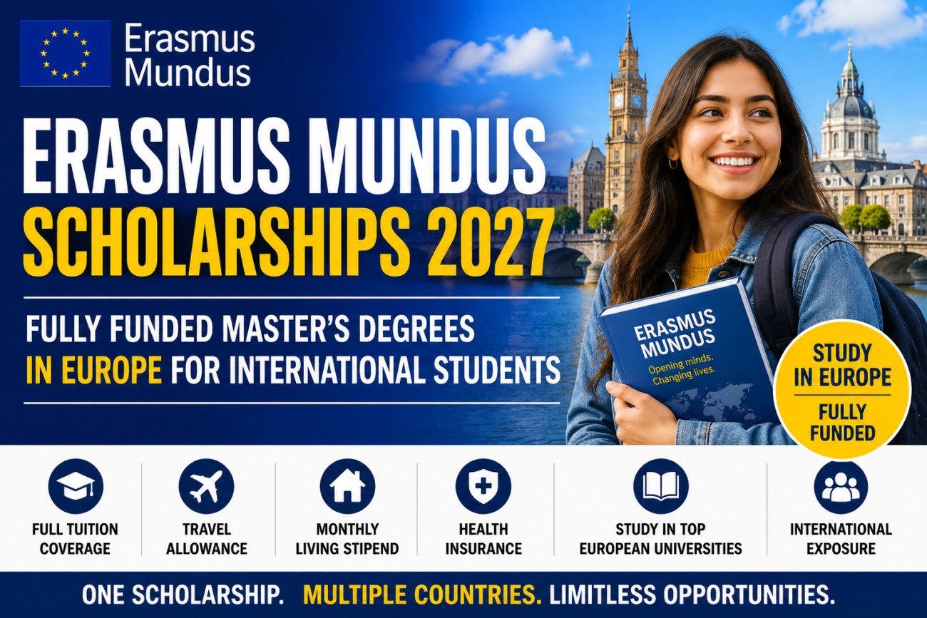 Erasmus Mundus Scholarships 2027 | Fully Funded Master's Degrees in Europe for International Students