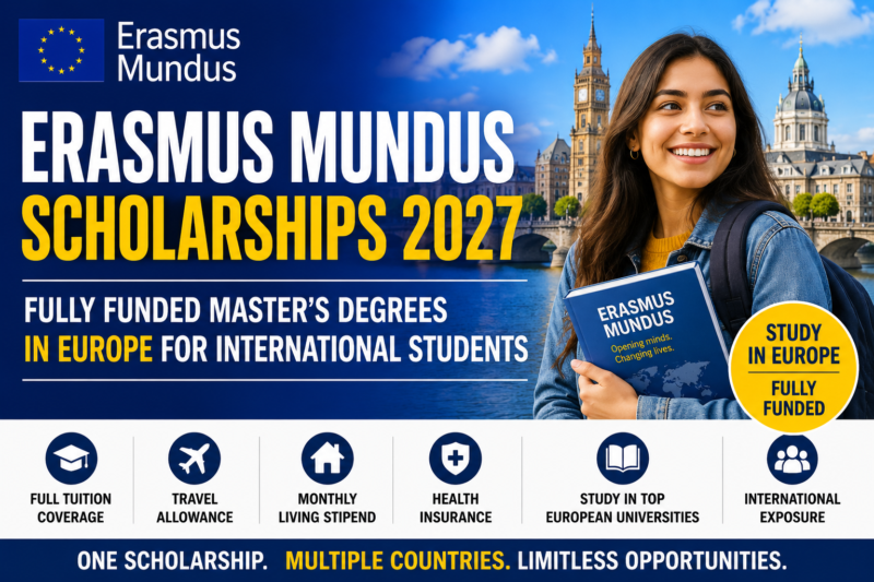Erasmus Mundus Scholarships 2027 | Fully Funded Master’s Degrees in Europe for International Students