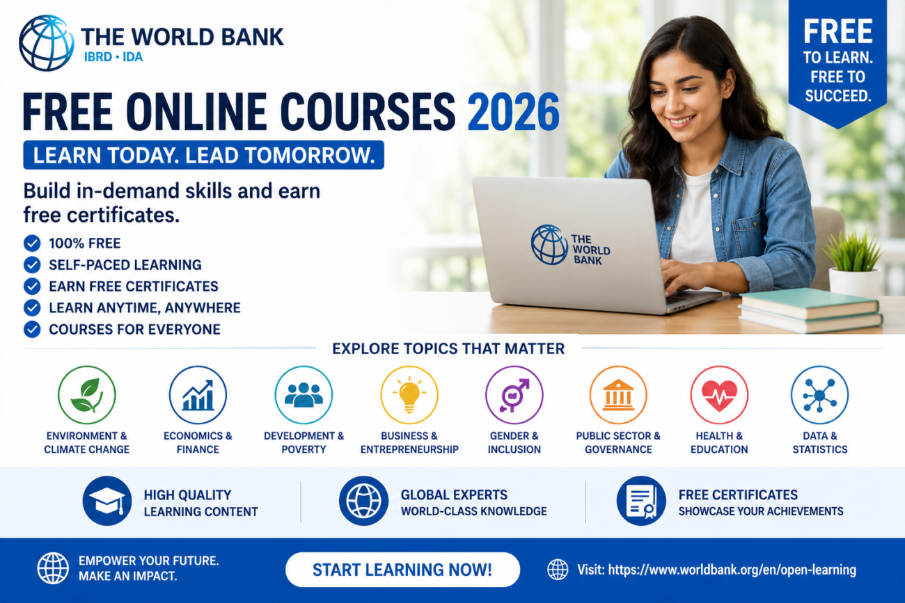 World Bank Free Online Courses 2026 | Learn In-Demand Skills and Earn Free Certificates