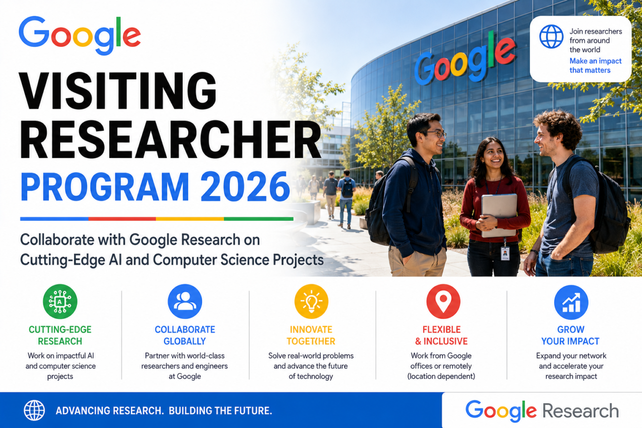 Google Visiting Researcher Program 2026 | Collaborate with Google Research on Cutting-Edge AI and Computer Science Projects