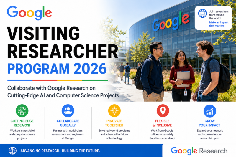 Google Visiting Researcher Program 2026 | Collaborate with Google Research on Cutting-Edge AI and Computer Science Projects