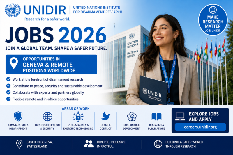 UNIDIR Jobs 2026 | United Nations Institute for Disarmament Research Hiring in Geneva and Remote Opportunities