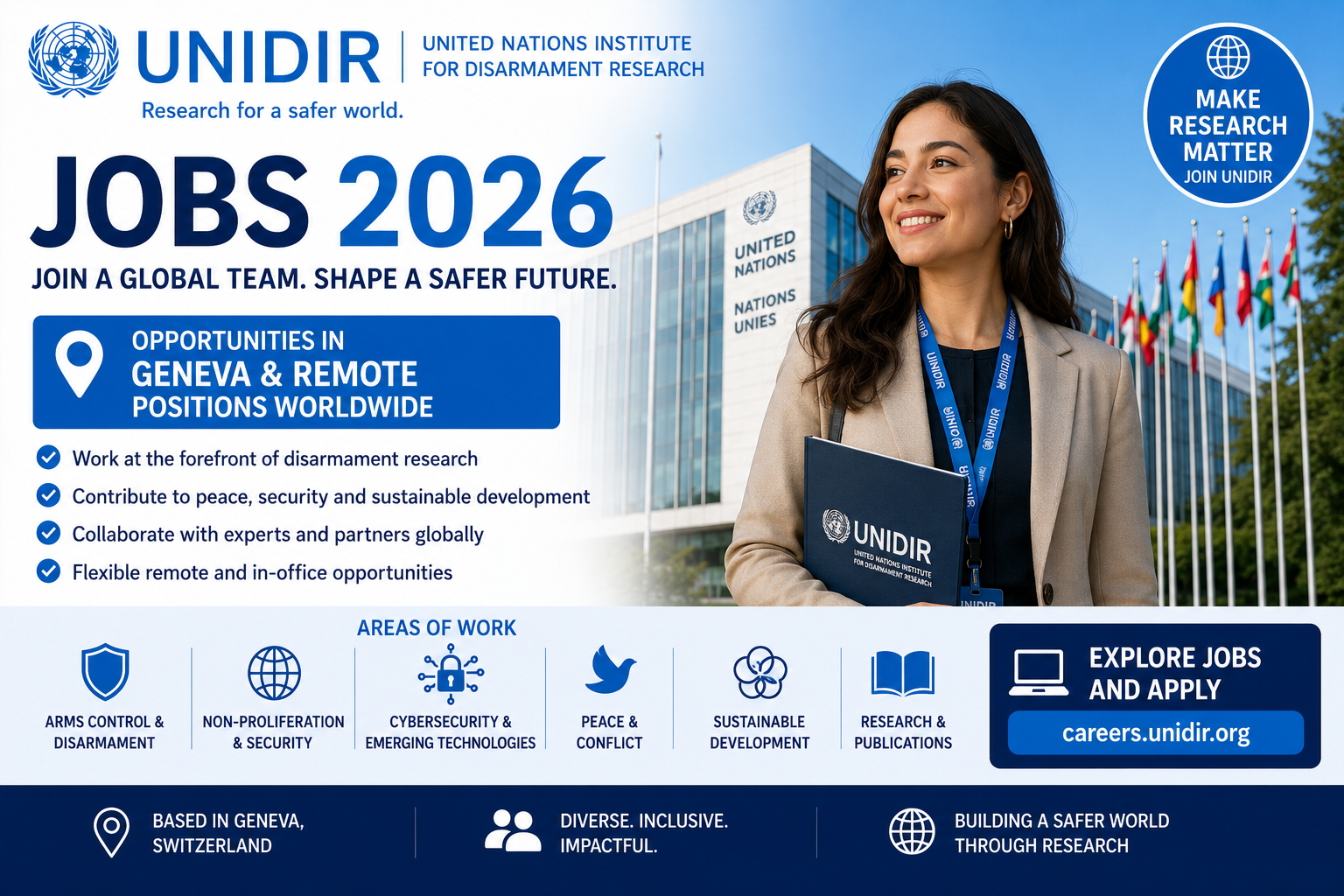 UNIDIR Jobs 2026 | United Nations Institute for Disarmament Research Hiring in Geneva and Remote Opportunities