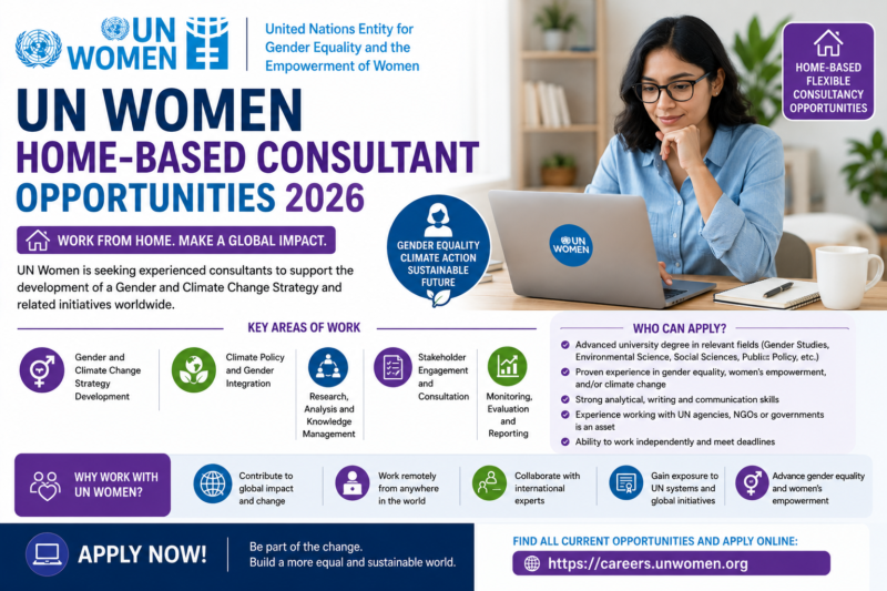 UN Women Home-Based Consultant Opportunities 2026 | Develop Gender and Climate Change Strategy