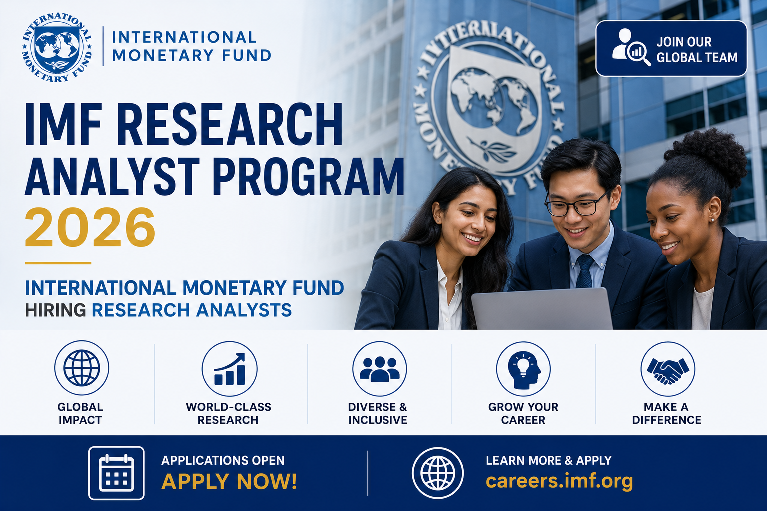 IMF Research Analyst Program 2026 | International Monetary Fund Hiring Research Analysts in Washington, D.C.