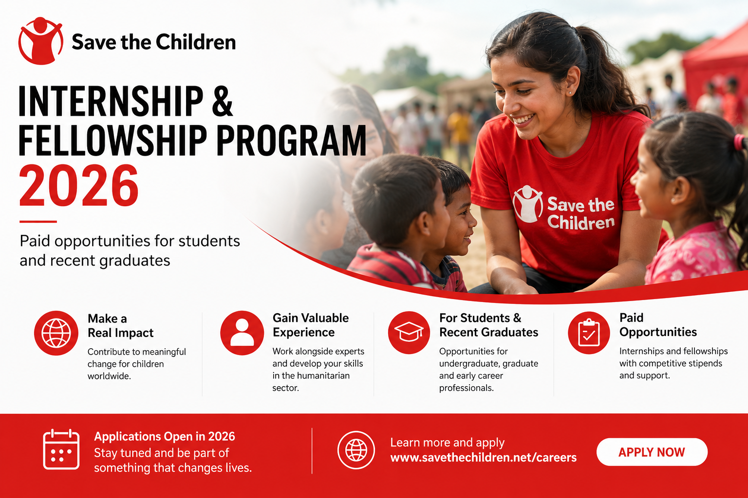 Save the Children Internship and Fellowship Program 2026 | Paid ...