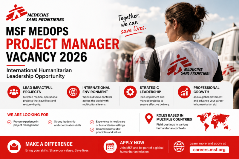 MSF MedOps Cell Manager Vacancy 2026 | International Humanitarian Leadership Opportunity