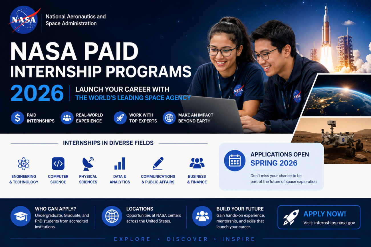 NASA Paid Internship Programs 2026 | Launch Your Career with the World’s Leading Space Agency