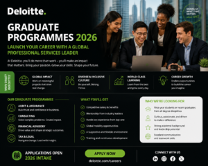 Deloitte Graduate Programmes 2026 | Launch Your Career with a Global ...
