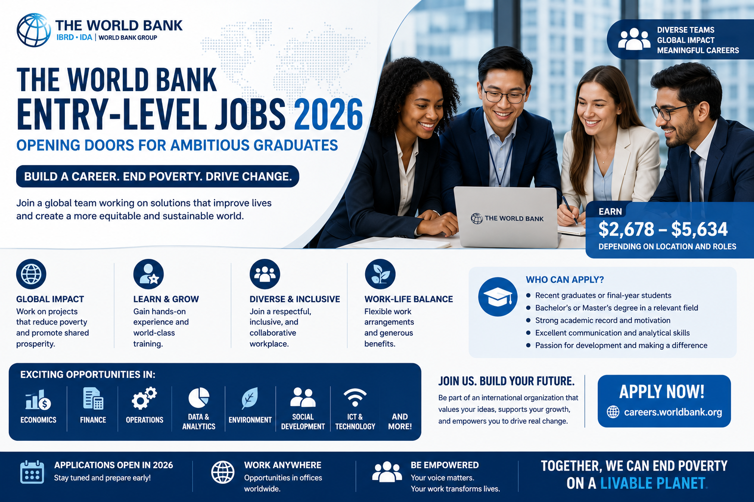 The World Bank Entry-Level Jobs 2026| Little or No Experience required!