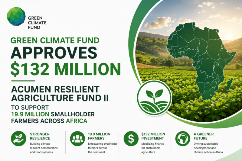 Green Climate Fund Approves $132 Million Acumen Resilient Agriculture Fund II to Support 19.9 Million Smallholder Farmers Across Africa