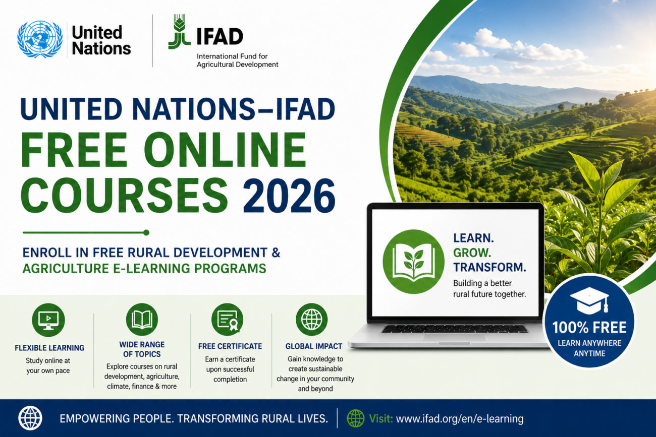 United Nations-IFAD Free Online Courses 2026: Enroll in Free Rural Development & Agriculture E-Learning Programs