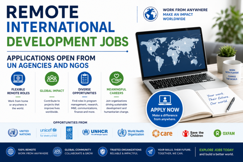Remote International Development Jobs 2026: Applications Open with UN Agencies and Global NGOs