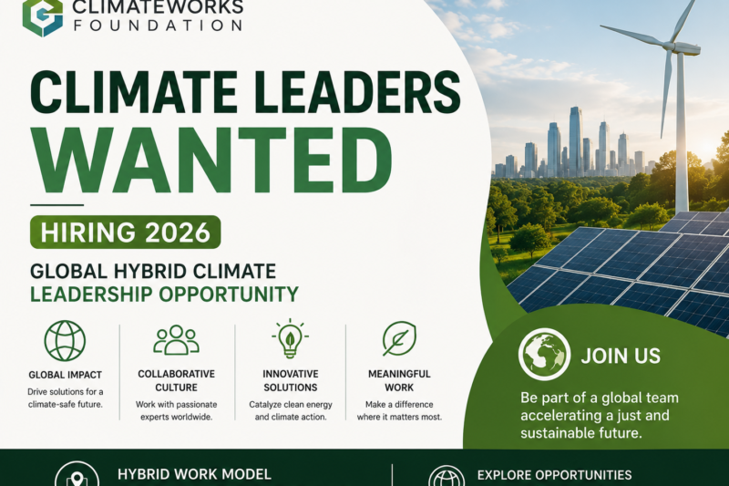 ClimateWorks Foundation Global Hybrid Climate Leadership Opportunity| Senior Program Manager (Industry) 2026 |