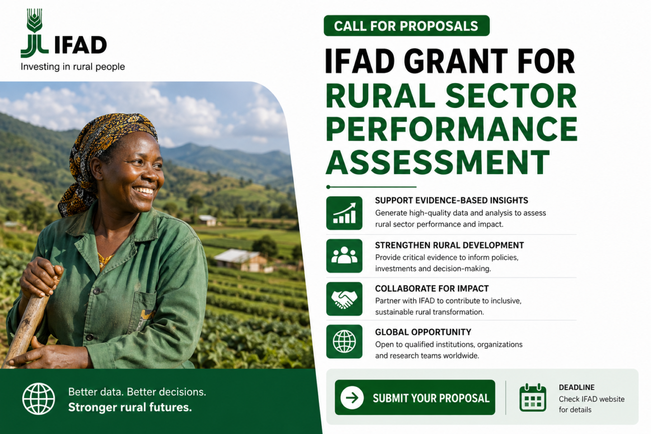 Call for Proposals: IFAD Grant for Rural Sector Performance Assessment | Up to US$1.2 Million in Funding