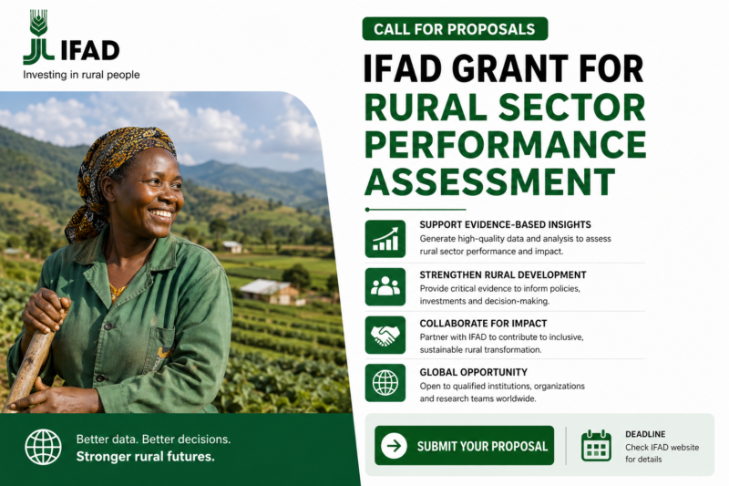 Call for Proposals: IFAD Grant for Rural Sector Performance Assessment | Up to US$1.2 Million in Funding