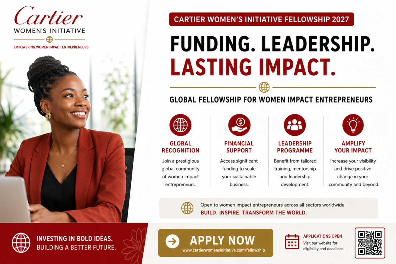 Cartier Women's Initiative Fellowship 2027 | Global Funding, Leadership Programme & Fellowship for Women Impact Entrepreneurs