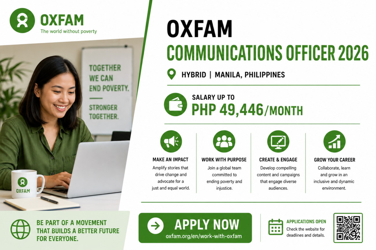 Oxfam Communications Officer 2026