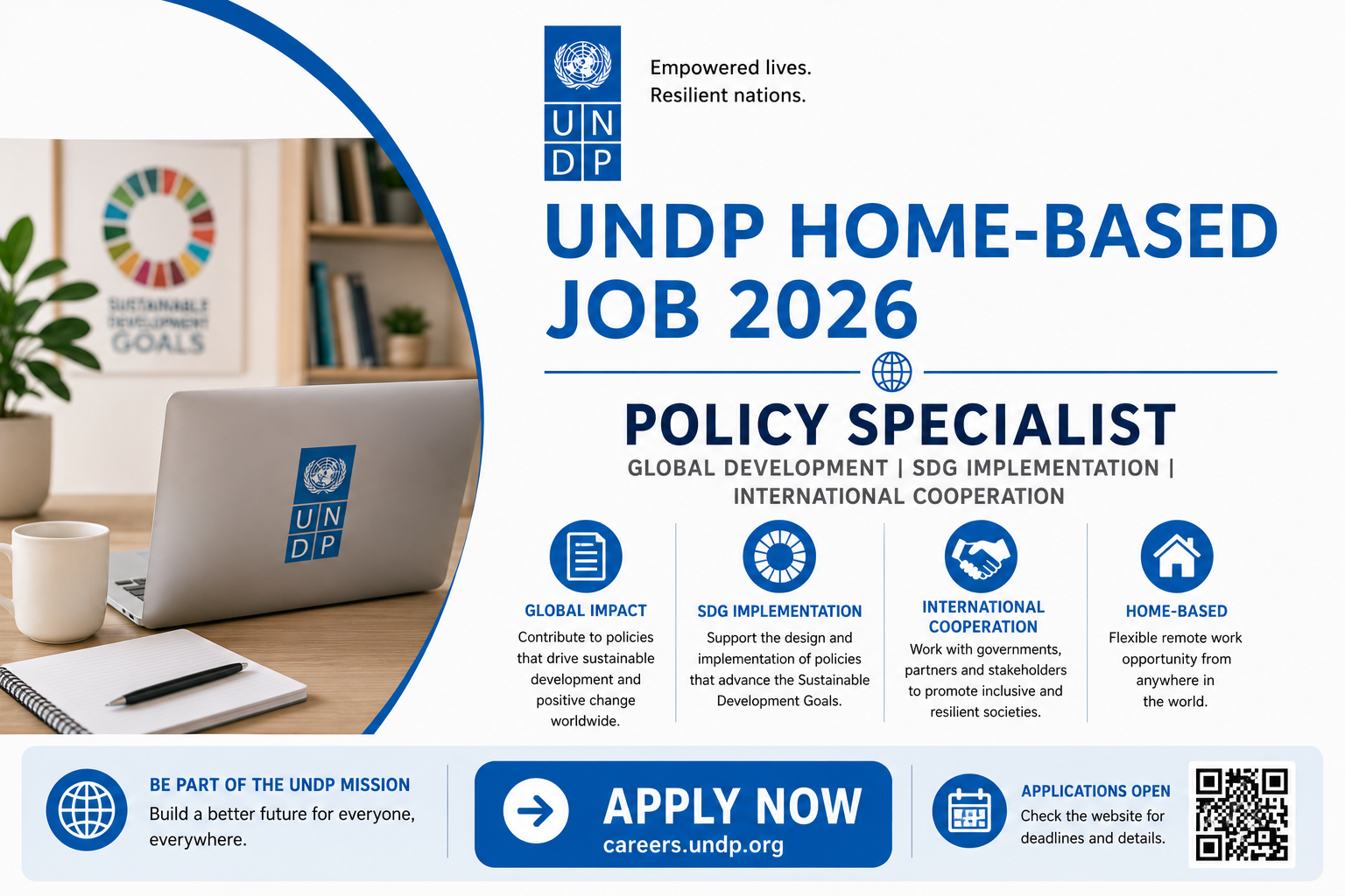 UNDP Home-Based Policy Specialist Job 2026 | Remote Global Development & SDG Implementation Opportunity