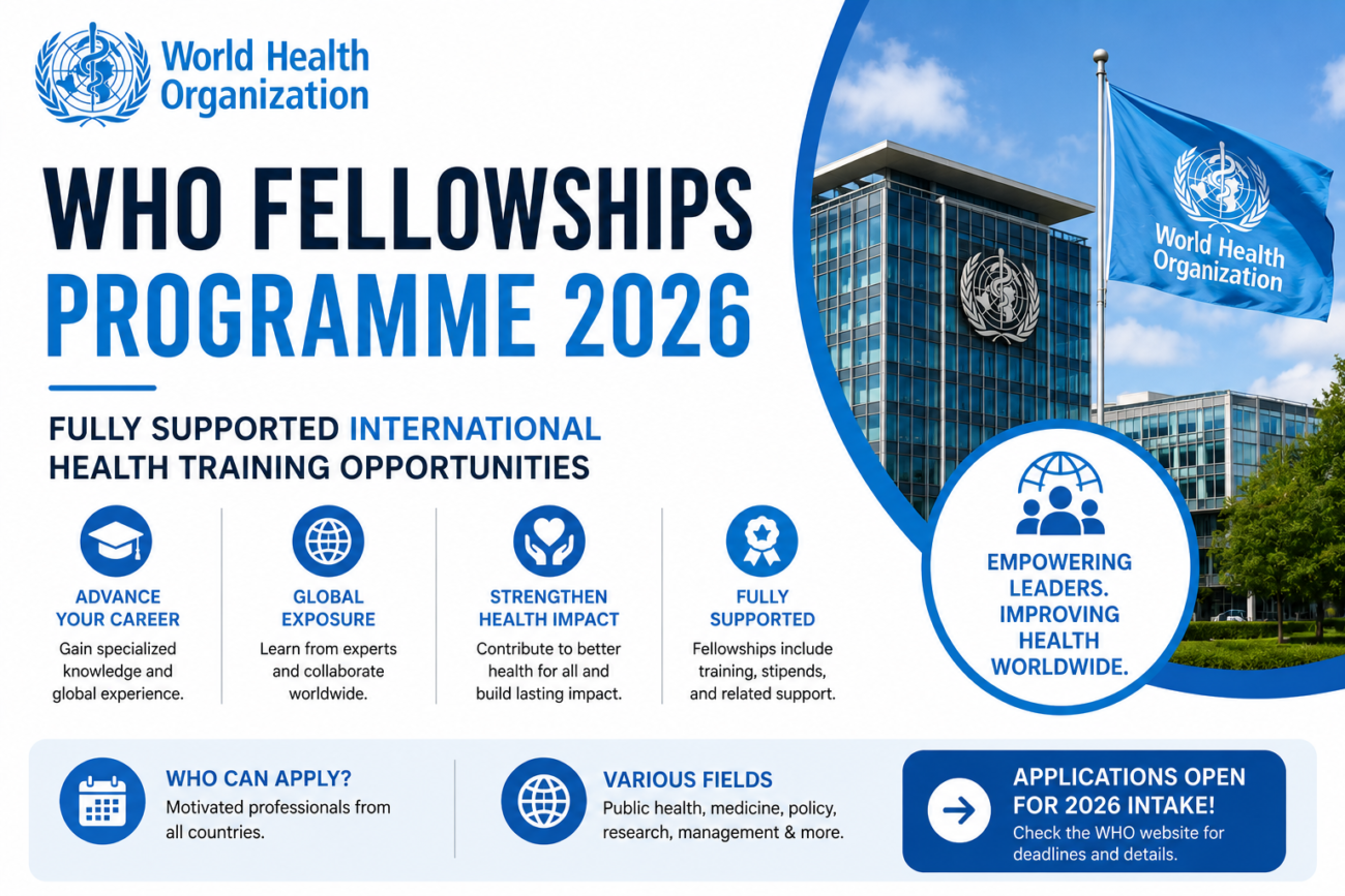 WHO Fellowships Programme 2026 | Fully Supported International Health Training Opportunities