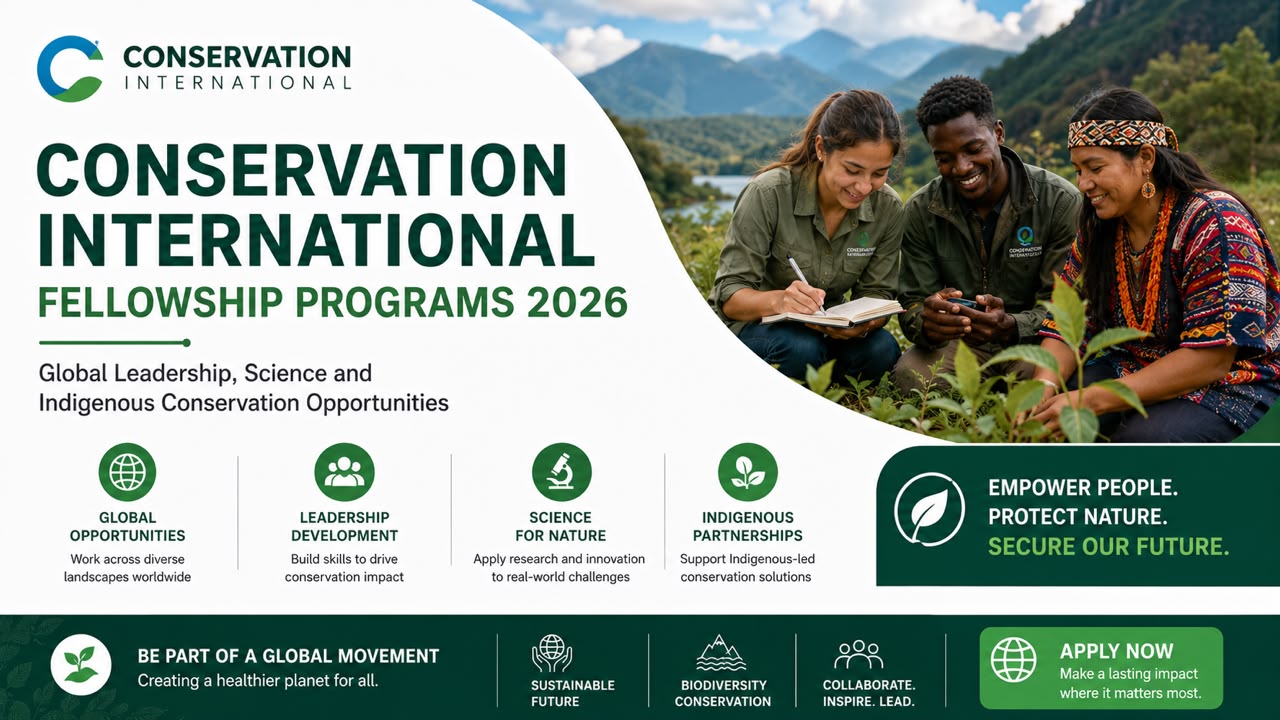 Conservation International Fellowships 2026–2027 | Global Leadership Opportunities for Conservation, Climate & Indigenous Leaders