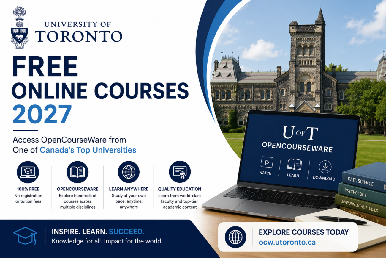University of Toronto Free Online Courses 2027