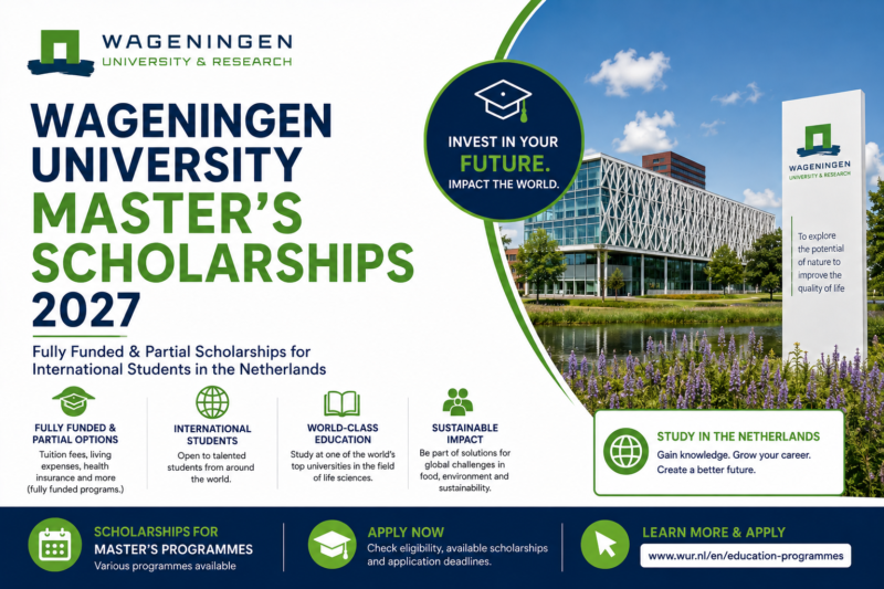 Wageningen University Master’s Scholarships 2027 | Fully Funded & Partial Scholarships for International Students in the Netherlands