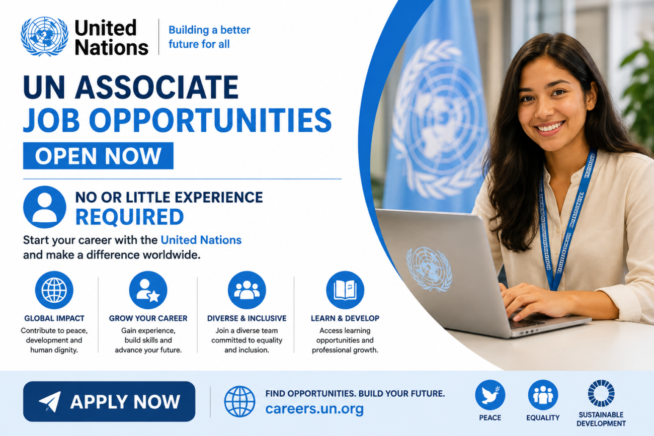 UN Associate Job Opportunities Open Now | No or Little Experience Required| Apply Now. $53,000–$94,000+ per year depending on grade and duty station