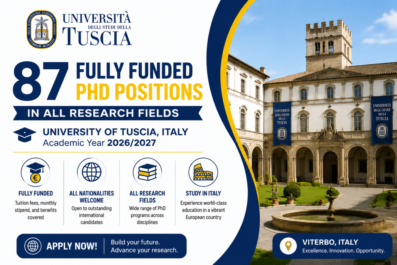 87 Funded PhD Positions