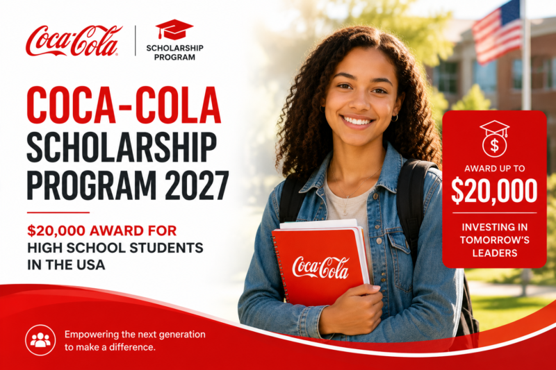 Coca-Cola Scholarship Program 2027: $20,000 Award for High School Students in the USA