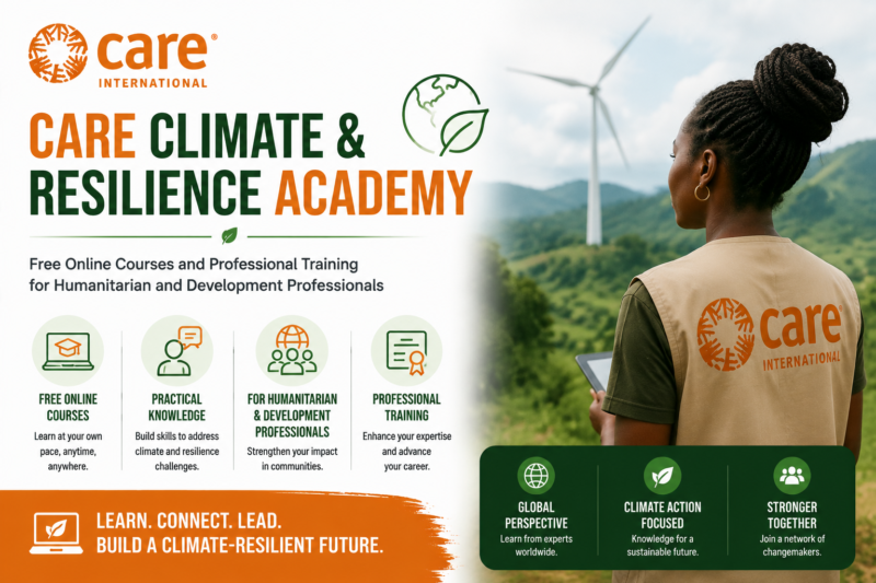 🌍 CARE Climate & Resilience Academy: Free Online Courses and Professional Training for Humanitarian and Development Professionals