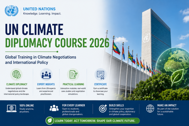 🌍 UN Climate Diplomacy Course 2026 Offers Global Learners Training in Climate Negotiations and International Policy