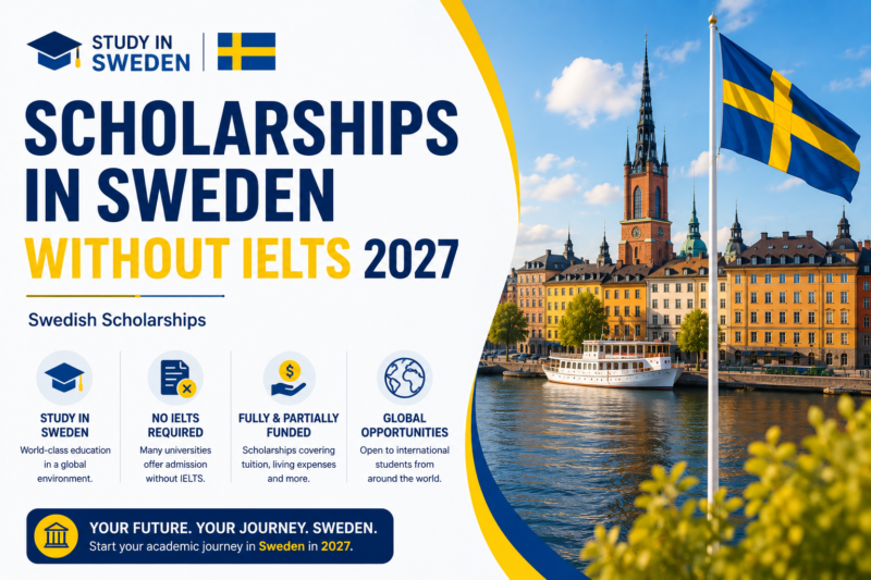 🇸🇪 Scholarships in Sweden without IELTS 2027 | Swedish Scholarships for International Students