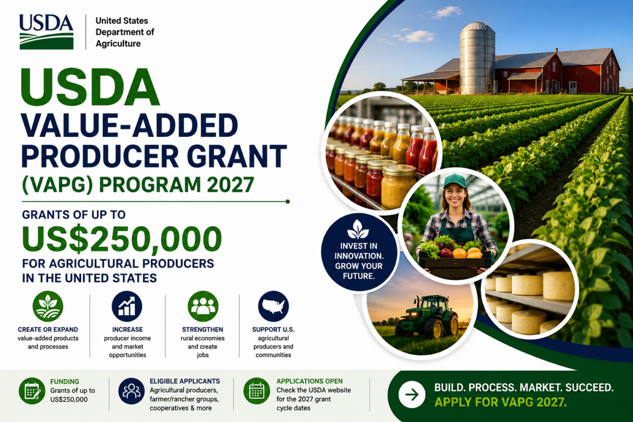 USDA Value-Added Producer Grant (VAPG) Program 2027