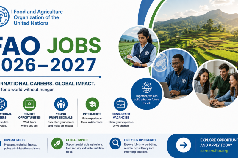 FAO Jobs 2026–2027 | International Careers, Remote Opportunities, Young Professionals, Internships & Consultant Vacancies