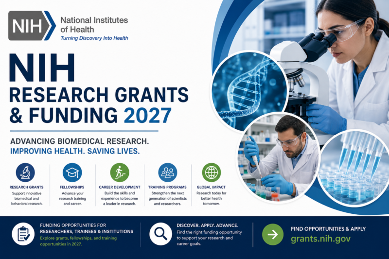 NIH Research Grants & Funding 2027 | Biomedical Research Grants, Fellowships, Career Development & Training Opportunities