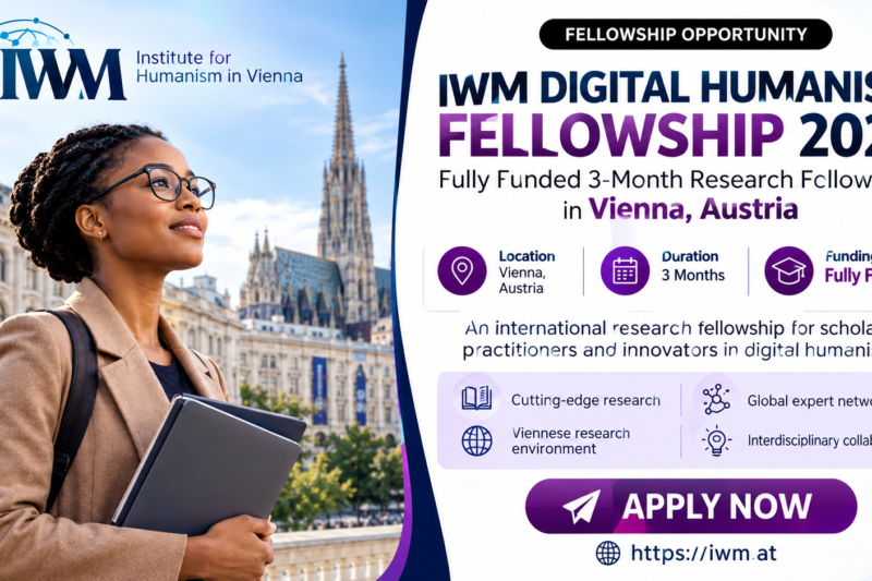 IWM Digital Humanism Fellowship 2027 | Fully Funded 3-Month Research Fellowship in Vienna, Austria