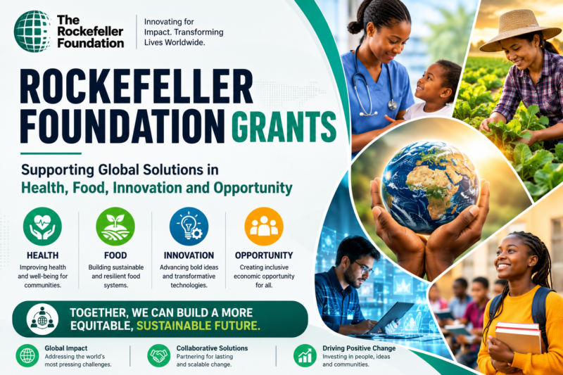 Rockefeller Foundation Grants Supporting Global Solutions in Health, Food, Innovation and Opportunity