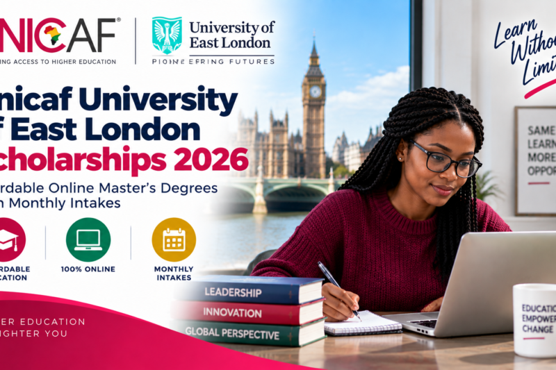 🎓 Unicaf University of East London Scholarships 2026: Affordable Online Master’s Degrees With Monthly Intakes
