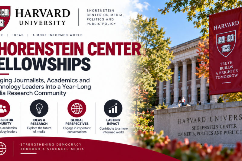 Harvard Shorenstein Center Fellowships Bring Journalists, Academics and Technology Leaders Into a Year-Long Media Research Community