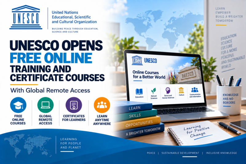 UNESCO Opens Free Online Training and Certificate Courses With Global Remote Access