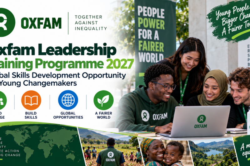 Oxfam Leadership Training Programme 2027: Global Skills Development Opportunity for Young Changemakers